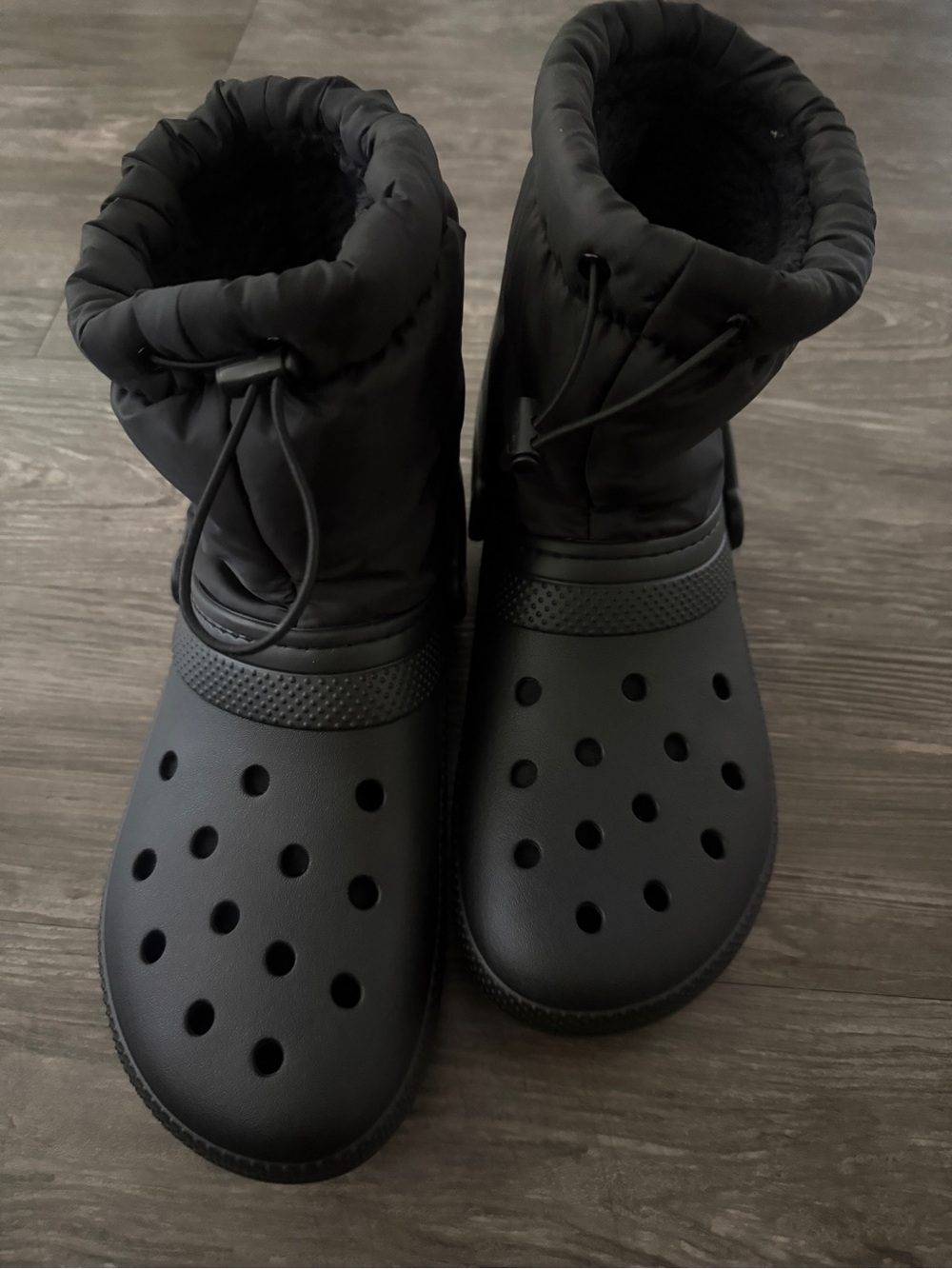 CROCS Black Faux Fur Lined Clog Insert